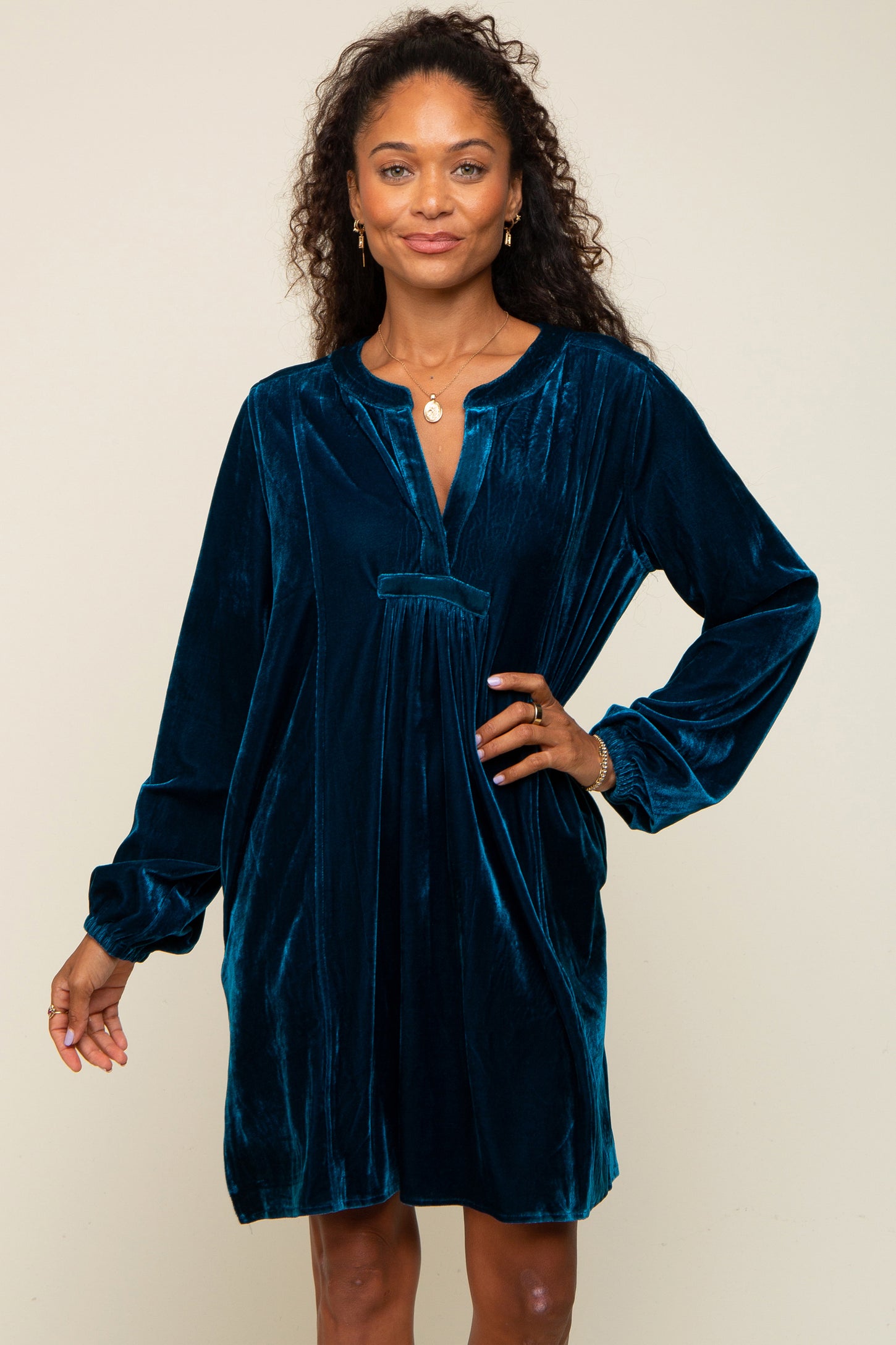 Buy Yobecho Womens Ruffled Velvet Dresses Deep V Neck Long Sleeve Cocktail  Party Dress (S, X-Burdy) Online at desertcartINDIA